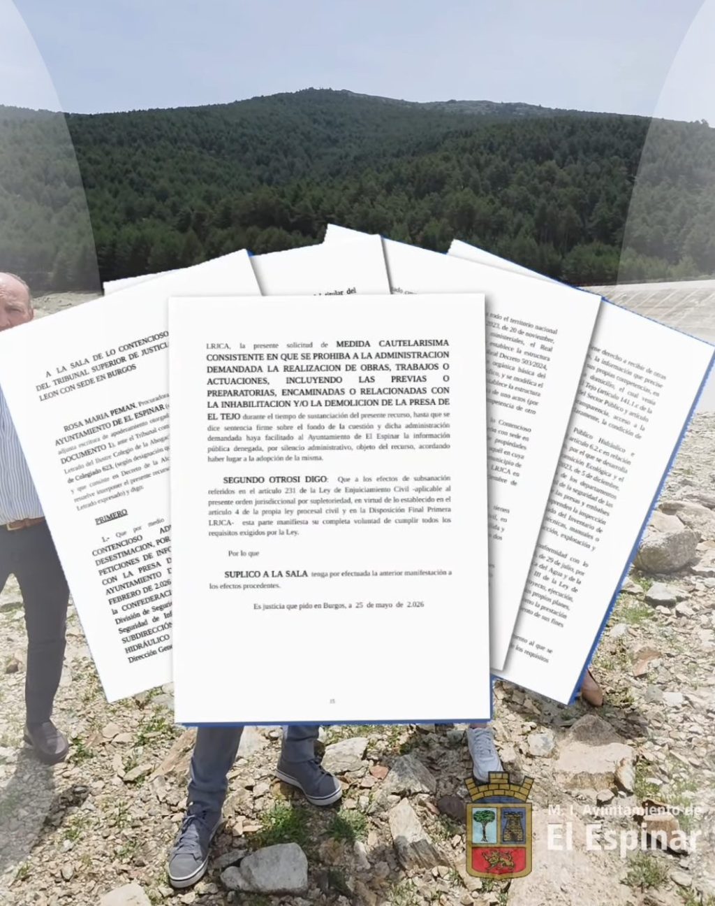 El Espinar lleva a los tribunales el futuro de la presa de El&nbsp;Tejo