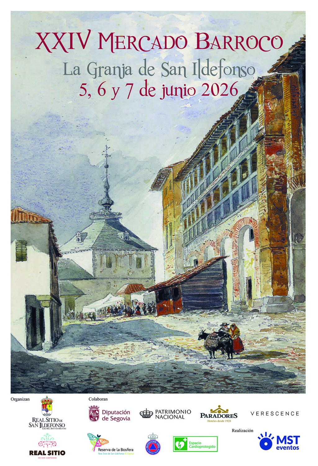 El Mercado Barroco de La Granja regresa este fin de semana con talleres, música, títeres y el tradicional desfile de&nbsp;máscaras